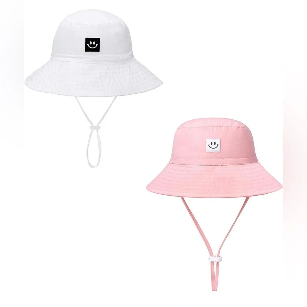 Baby Sun Hat Smile Face Toddler UPF 50+ Sun Protective Bucket hat (C2)
